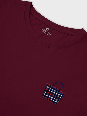 CAMISETA VINOTINTO 100% ALGODÓN - BORDADO ZUNCHO