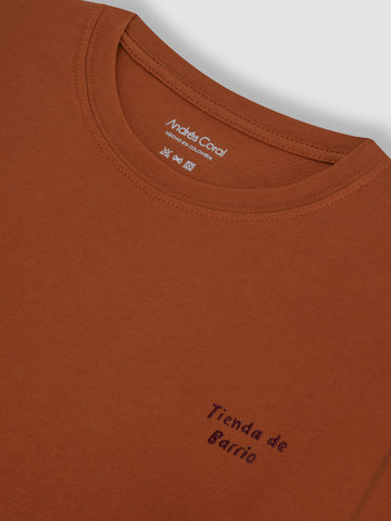CAMISETA TERRACOTA 100% ALGODÓN - BORDADO TIENDA DE BARRIO