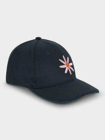 GORRA VERDE - BORDADO FLOR