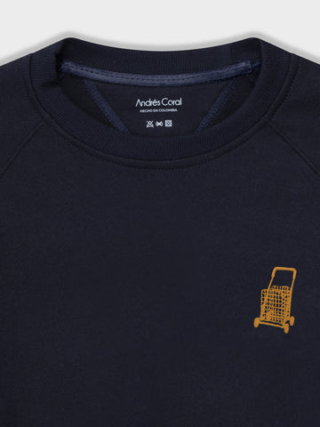 SWEATSHIRT AZUL 100% ALGODÓN - EL MERCADO