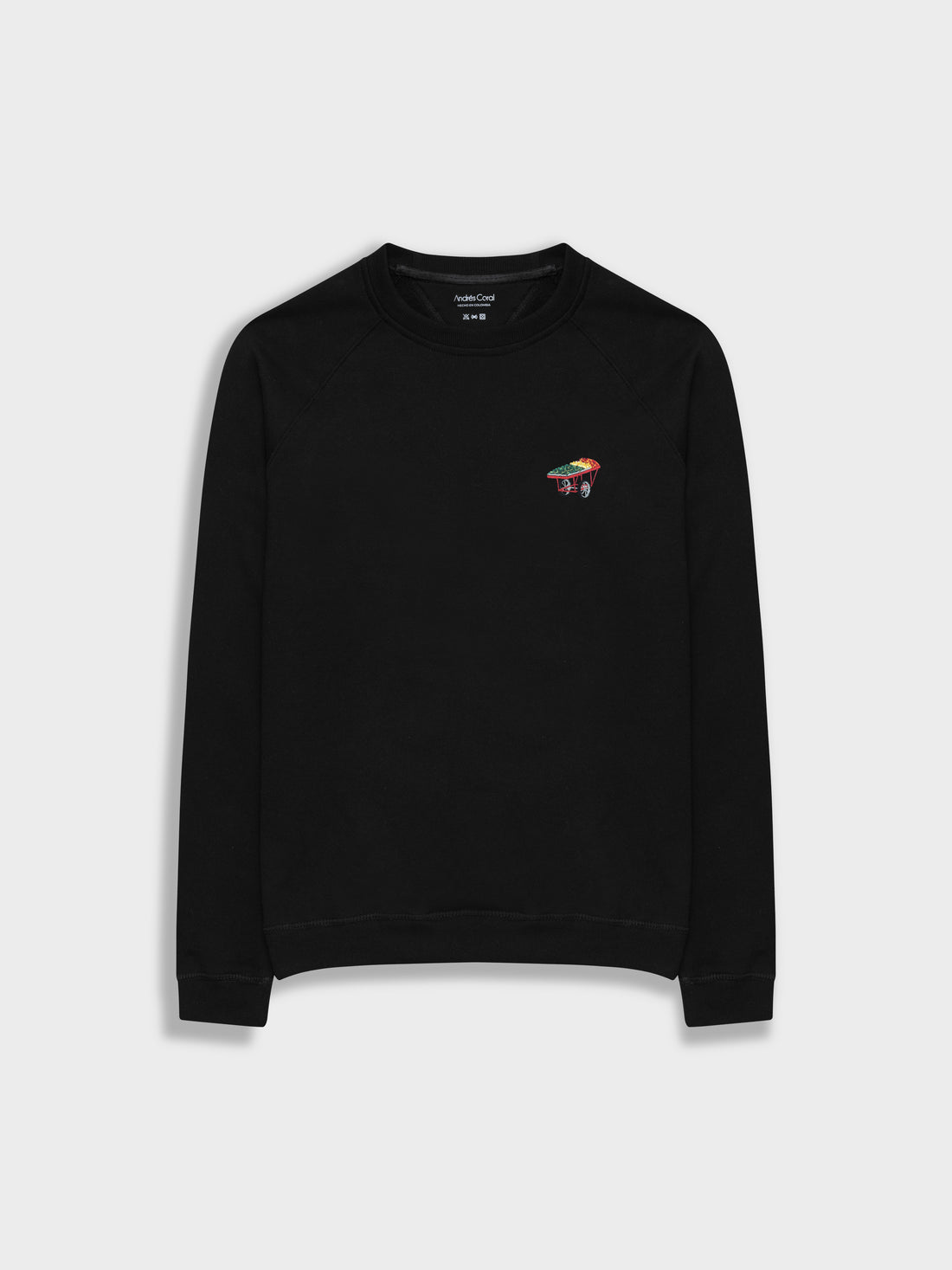 SWEATSHIRT NEGRO 100% ALGODÓN - FRUTA FRESCA
