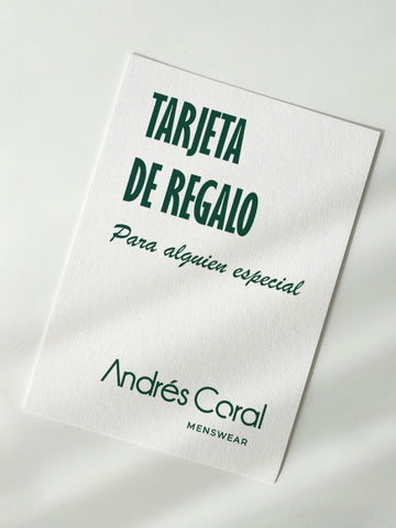 TARJETA DE REGALO ANDRÉS CORAL