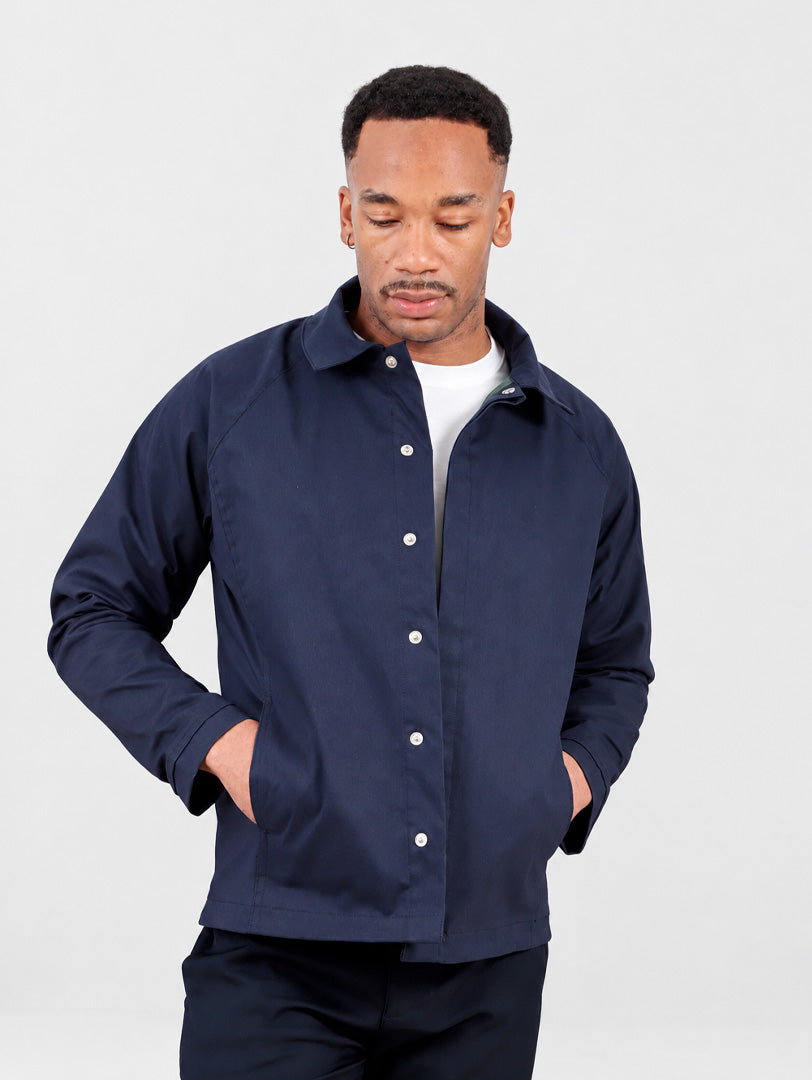 CHAQUETA AZUL ALGODÓN IMPERMEABLE - LA MARÍA